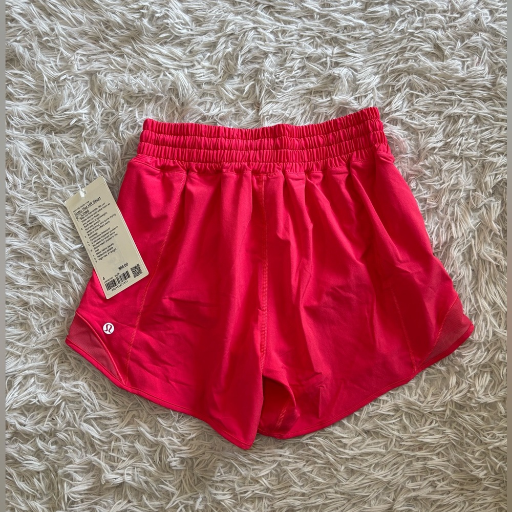 lululemon athletica Hotty hot 4” HR NWT glaze pink 💗